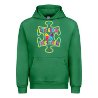Emerald Let s Grow Together Urban Hoodie - CowhideDigitalArt