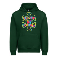 Forest Green Let s Grow Together Urban Hoodie - CowhideDigitalArt