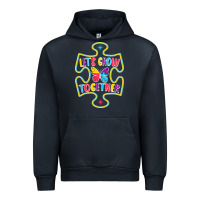Navy Let s Grow Together Urban Hoodie - CowhideDigitalArt