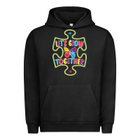 Pigment Black Let s Grow Together Urban Hoodie - CowhideDigitalArt