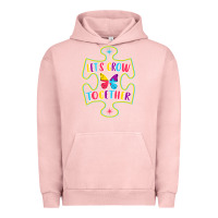 Pigment Salmon Let s Grow Together Urban Hoodie - CowhideDigitalArt