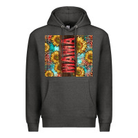Charcoal Heather Mama Sunflower Premium Hoodie - CowGirlArtShop