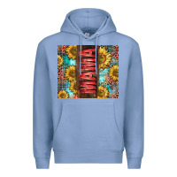 Colony Blue Mama Sunflower Premium Hoodie - CowGirlArtShop