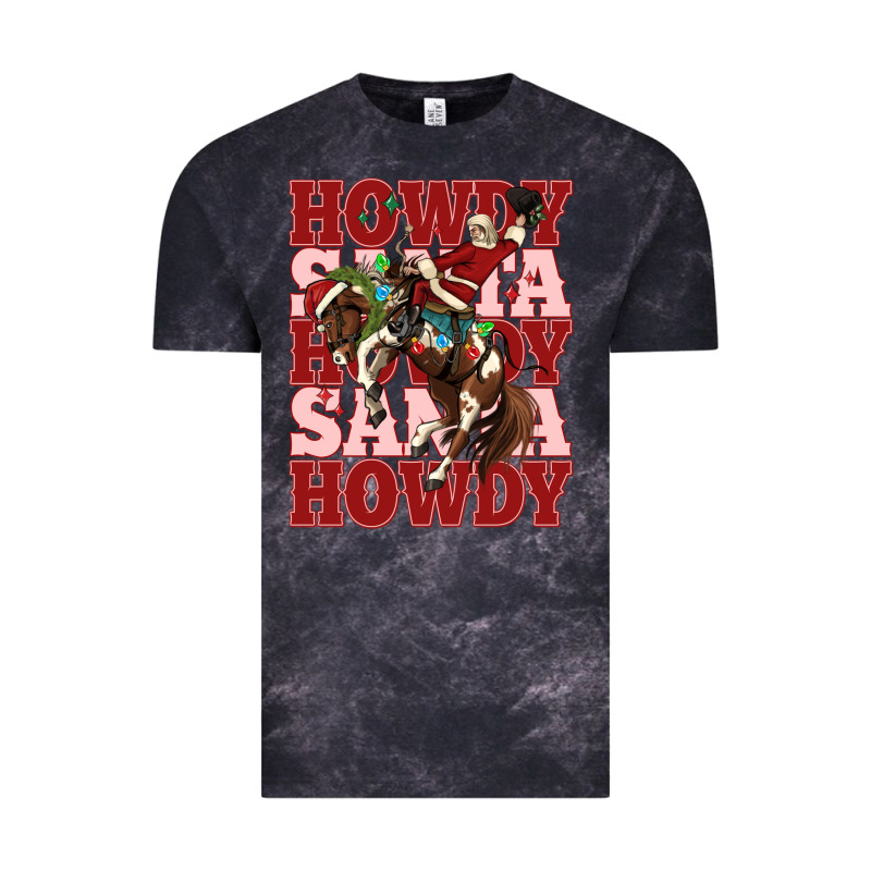 Howdy Santa Cowboy Christmas Vintage Tee by MaliasSmallBusiness | Teevron