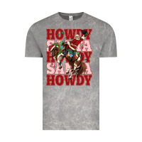 Cloud Rock howdy santa cowboy christmas Vintage Tee - MaliasSmallBusiness