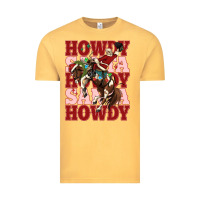 Vintage Mustard howdy santa cowboy christmas Vintage Tee - MaliasSmallBusiness