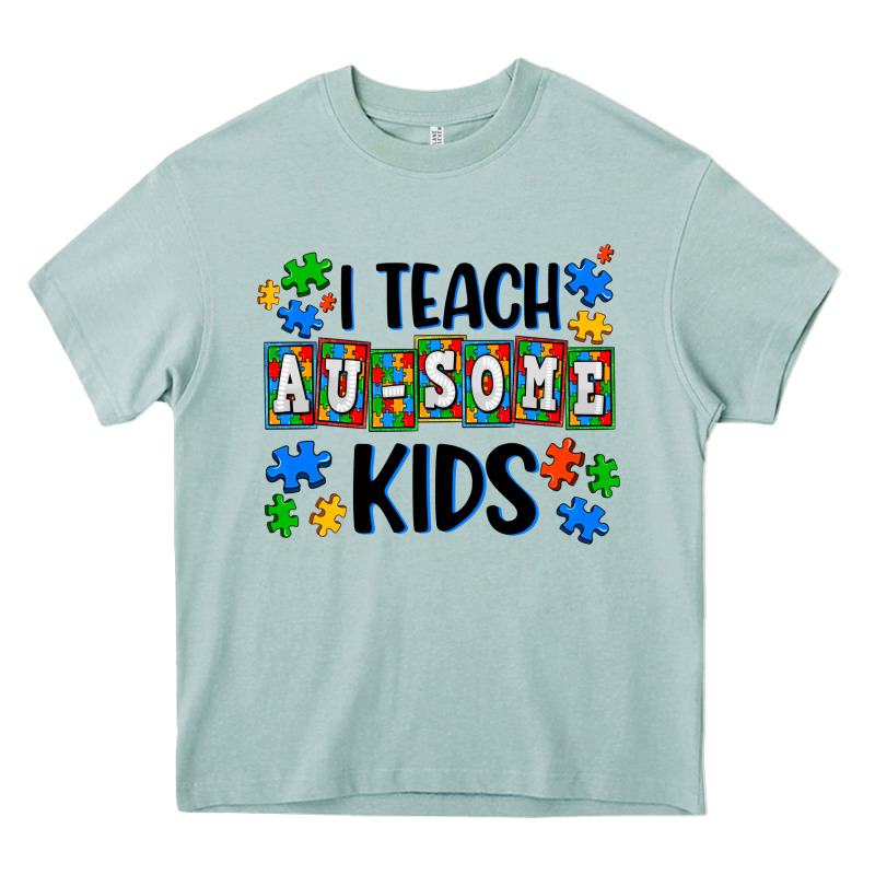 I Teach Ausome Kids Heavy Core Tee by AdoDesignShop | Teevron