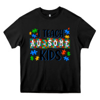 Black i teach ausome kids Heavy Core Tee - AdoDesignShop