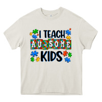 Cream i teach ausome kids Heavy Core Tee - AdoDesignShop