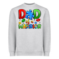 Heather Grey dad of a warrior Heavyweight Sweatshirt - Artiststas