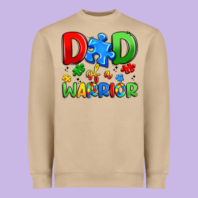 Dad Of A Warrior Heavyweight Sweatshirt Designed By Artiststas