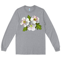 Heather Grey Hawthorn Flower Long Sleeve Tee - LillyAllenDesigns