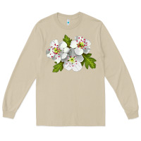 Mushroom Hawthorn Flower Long Sleeve Tee - LillyAllenDesigns