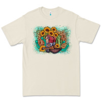 Bone cowboy boots sunflower Premium Tee - AdoDesignShop
