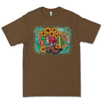 Cacao cowboy boots sunflower Premium Tee - AdoDesignShop