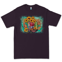 Plum cowboy boots sunflower Premium Tee - AdoDesignShop