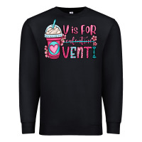 Black v is for valentine venti coffee cup Premium Sweatshirt - OliviaCreatesArt