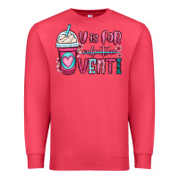 Cardinal v is for valentine venti coffee cup Premium Sweatshirt - OliviaCreatesArt