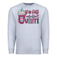 Heather Grey v is for valentine venti coffee cup Premium Sweatshirt - OliviaCreatesArt
