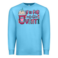 Ocean Blue v is for valentine venti coffee cup Premium Sweatshirt - OliviaCreatesArt