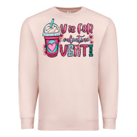 Pale Pink v is for valentine venti coffee cup Premium Sweatshirt - OliviaCreatesArt