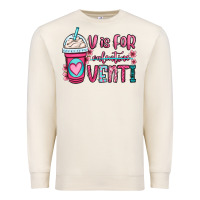 Sandshell v is for valentine venti coffee cup Premium Sweatshirt - OliviaCreatesArt