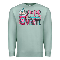 Seafoam v is for valentine venti coffee cup Premium Sweatshirt - OliviaCreatesArt