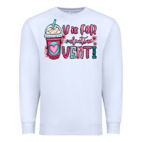 White v is for valentine venti coffee cup Premium Sweatshirt - OliviaCreatesArt