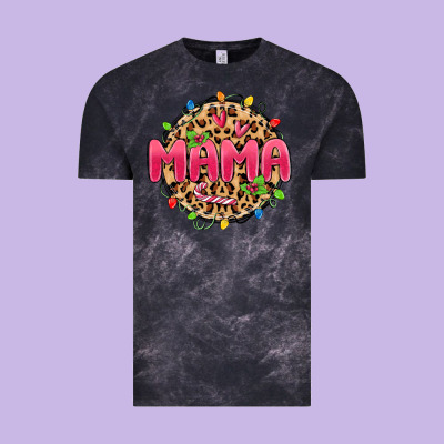 Mama Christmas Lights Vintage Tee Designed By Maliassmallbusiness