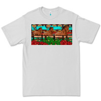 Dove Grey horses roses ann cactuses license plate Premium Tee - Artiststas