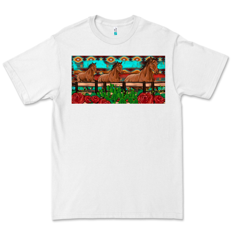 Horses Roses Ann Cactuses License Plate Premium Tee by Artiststas | Teevron