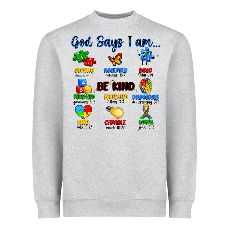 God Says I Am Autism Heavyweight Sweatshirt by Artiststas | Teevron