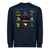 Navy god says i am autism Heavyweight Sweatshirt - Artiststas
