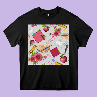 Back To School  Seamless Pattern Heavy Core Tee Designed By Bundleandbundleshop