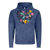 Vintage Denim vanilla eggs sugar cocoa and kitchen heart Vintage Hoodie - MaliasSmallBusiness