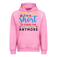 Fuchsia Pink life is too to stress the small things anymo Urban Hoodie - CowhideDigitalArt