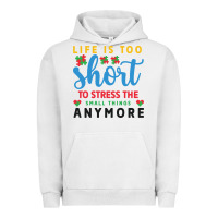 Pigment Lunar Rock life is too to stress the small things anymo Urban Hoodie - CowhideDigitalArt