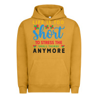 Pigment Peanut Butter life is too to stress the small things anymo Urban Hoodie - CowhideDigitalArt