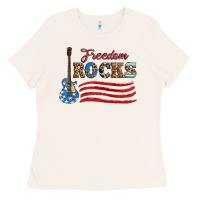 Bone freedom rocks with guitar Ladies Tee - Artiststas