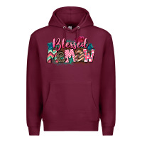Burgundy Blessed memaw Mother's Day Premium Hoodie - CowGirlArtShop