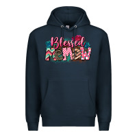 Navy Blessed memaw Mother's Day Premium Hoodie - CowGirlArtShop