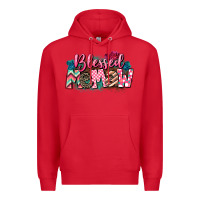 Red Blessed memaw Mother's Day Premium Hoodie - CowGirlArtShop