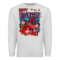 Dove Grey happy valentines day with gnomes and truck olivia Premium Sweatshirt - OliviaCreatesArt