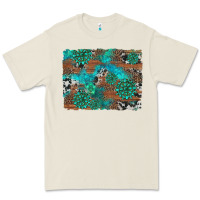 Bone gemstone wood and cowhide background Premium Tee - Artiststas