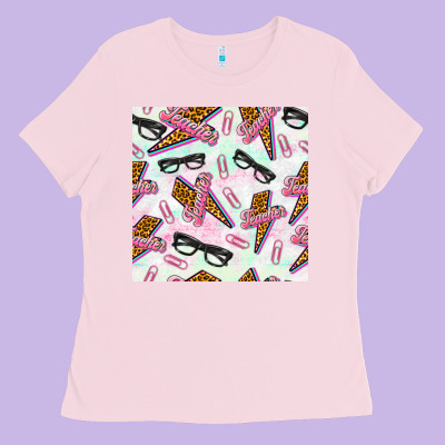Teacher Thunderbolt And Glasses Ladies Tee Designed By Bundleandbundleshop