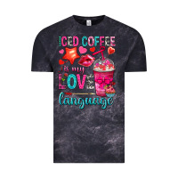 Cloud Black iced coffee is my love language Vintage Tee - NancyCooperArtShop