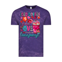 Cloud Purple iced coffee is my love language Vintage Tee - NancyCooperArtShop
