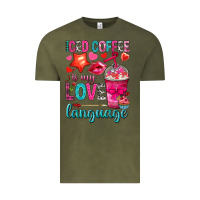 Vintage Olive iced coffee is my love language Vintage Tee - NancyCooperArtShop