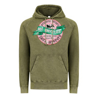 Vintage Olive reindeer brewed santa approved pink Vintage Hoodie - MaliasSmallBusiness