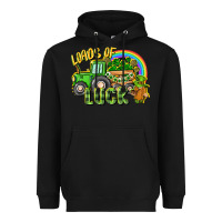 Black Loads of luck tractor Heavyweight Hoodie - CowGirlArtShop